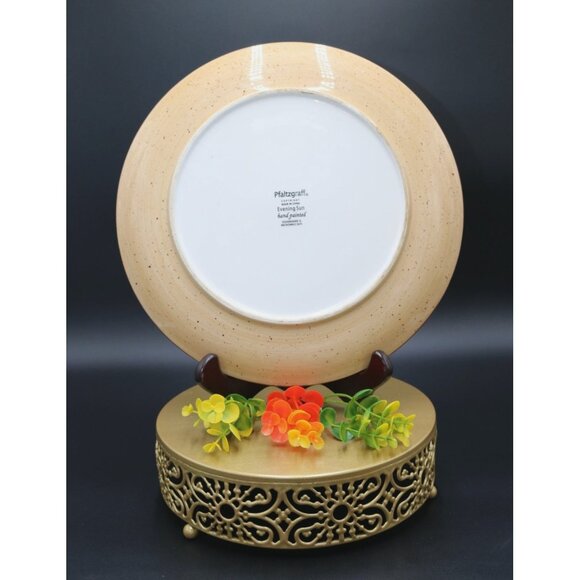 Vintage Sunflower Pfaltzgraff "Evening Sun", Hand Painted 12" Platter - Picture 3 of 4